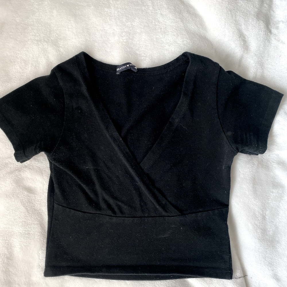 Brandy Melville cropped wrap top.